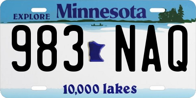 MN license plate 983NAQ