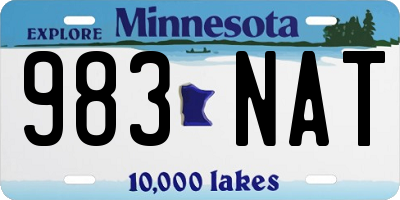 MN license plate 983NAT