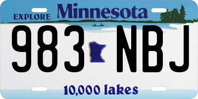 MN license plate 983NBJ
