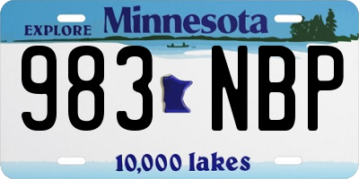 MN license plate 983NBP