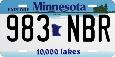 MN license plate 983NBR