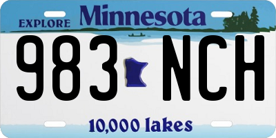 MN license plate 983NCH