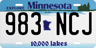 MN license plate 983NCJ