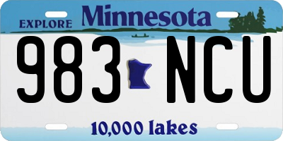 MN license plate 983NCU