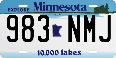 MN license plate 983NMJ