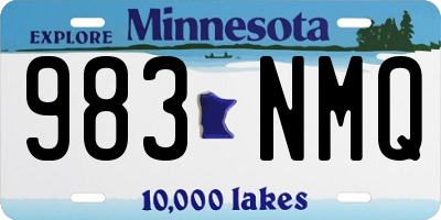 MN license plate 983NMQ