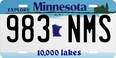 MN license plate 983NMS