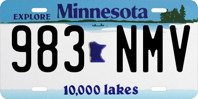 MN license plate 983NMV