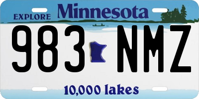 MN license plate 983NMZ