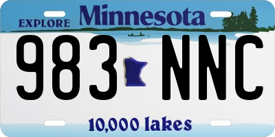MN license plate 983NNC