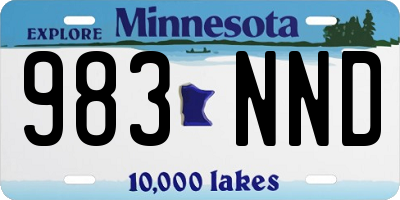 MN license plate 983NND