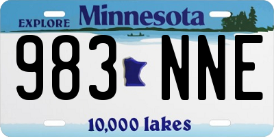 MN license plate 983NNE