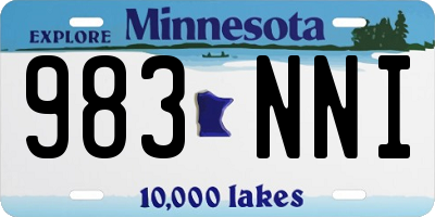 MN license plate 983NNI