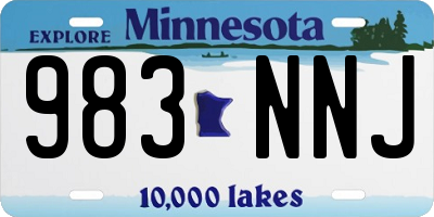 MN license plate 983NNJ