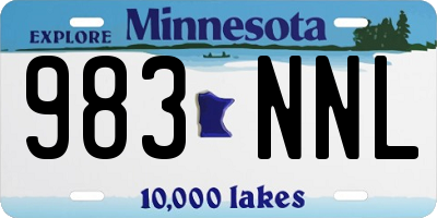 MN license plate 983NNL