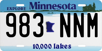 MN license plate 983NNM
