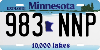 MN license plate 983NNP