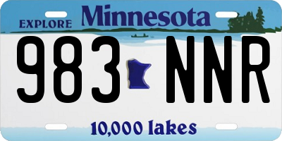 MN license plate 983NNR