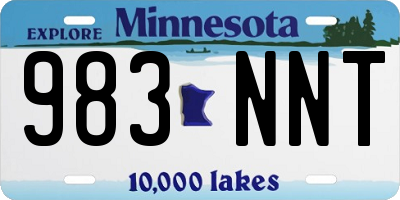 MN license plate 983NNT