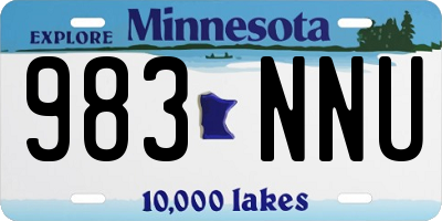 MN license plate 983NNU