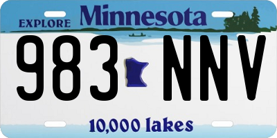 MN license plate 983NNV