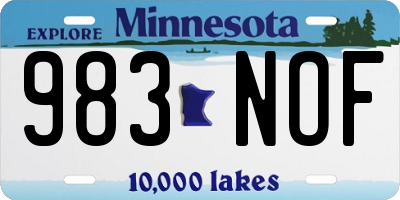 MN license plate 983NOF