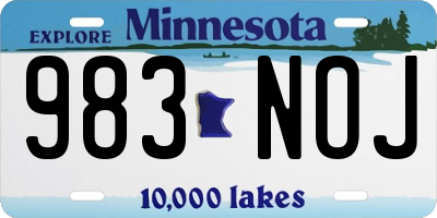 MN license plate 983NOJ