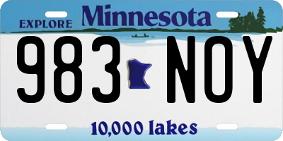 MN license plate 983NOY