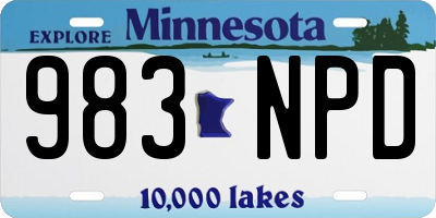 MN license plate 983NPD