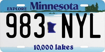 MN license plate 983NYL