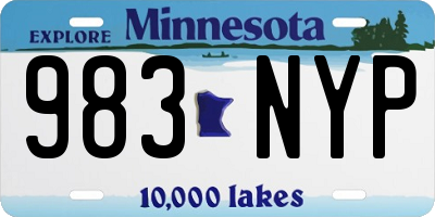 MN license plate 983NYP