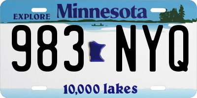MN license plate 983NYQ