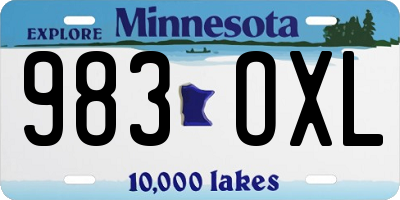 MN license plate 983OXL