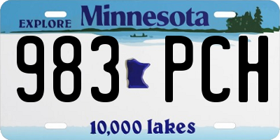 MN license plate 983PCH