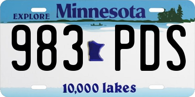 MN license plate 983PDS