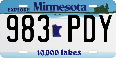 MN license plate 983PDY