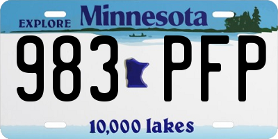 MN license plate 983PFP