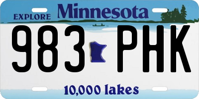 MN license plate 983PHK