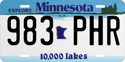 MN license plate 983PHR