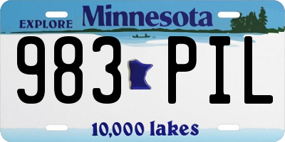 MN license plate 983PIL