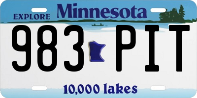 MN license plate 983PIT