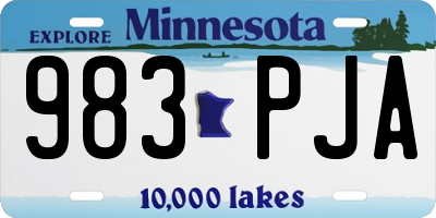 MN license plate 983PJA