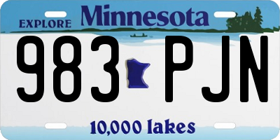 MN license plate 983PJN