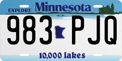 MN license plate 983PJQ