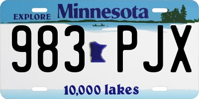 MN license plate 983PJX