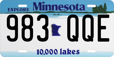 MN license plate 983QQE