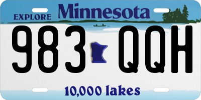 MN license plate 983QQH