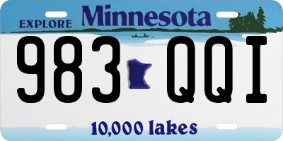 MN license plate 983QQI