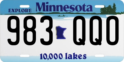 MN license plate 983QQO