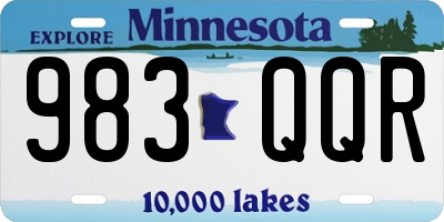 MN license plate 983QQR